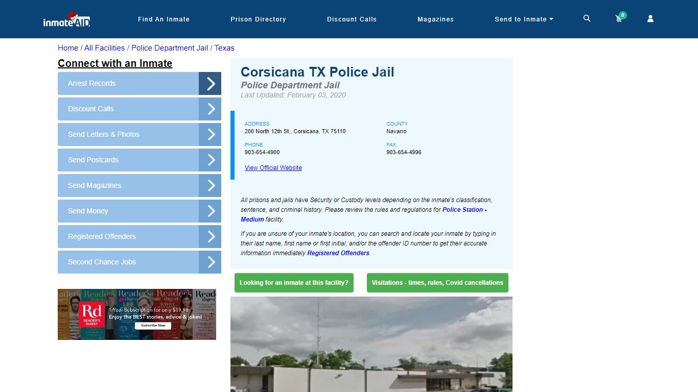 Corsicana TX Police Jail & Inmate Search - Corsicana, TX